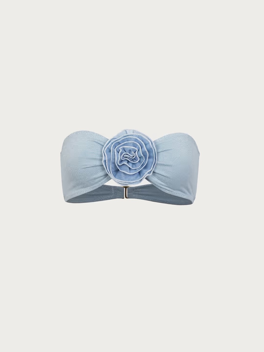 NWT SAME Swim Denim Bikini Top
